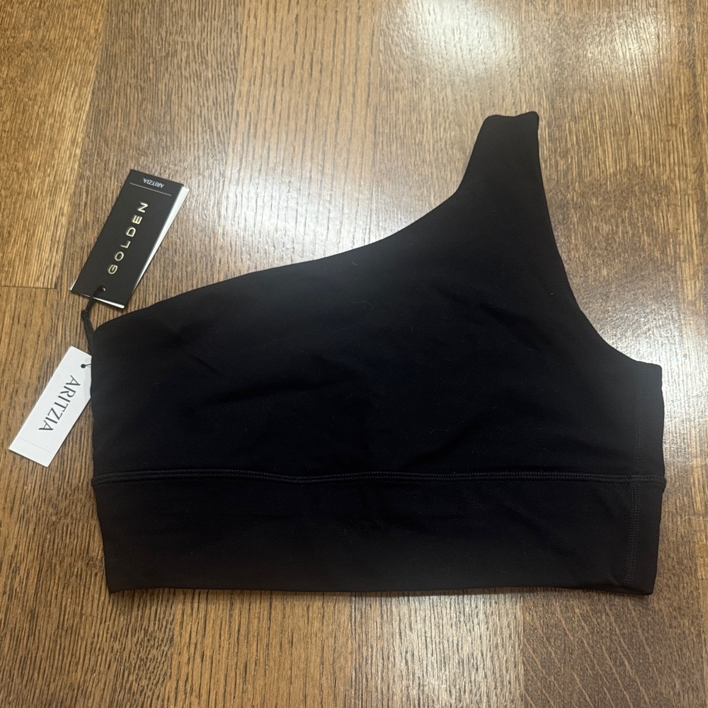Aritzia Black One-Shoulder Bralette